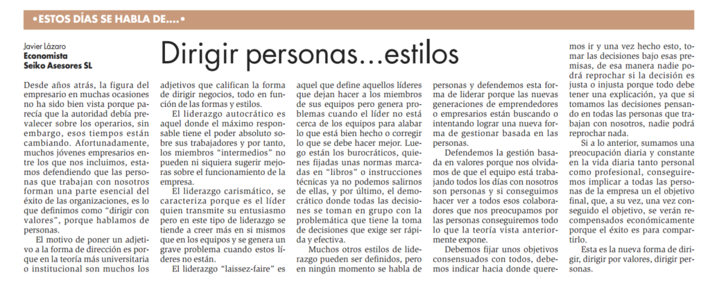 DIRIGIR PERSONAS