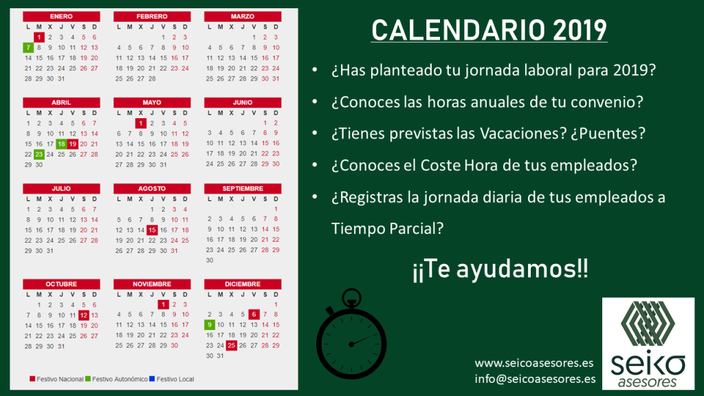 Planifica tu Jornada Laboral 2019